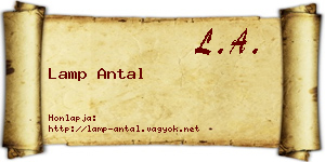 Lamp Antal névjegykártya